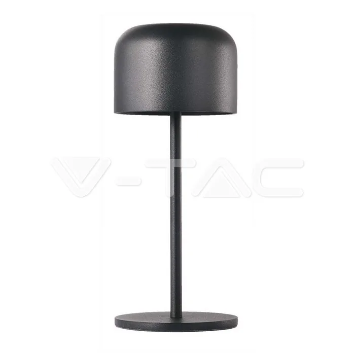 V-Tac LED Table Lamp 2200mAH Battery D86*H210mm Black Body IP54