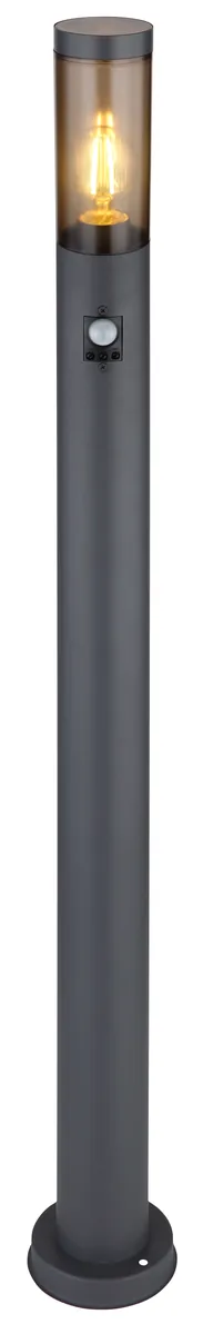 Globo BOSTON Outdoor Light - stainless steel anthracite - plastic smoke colored