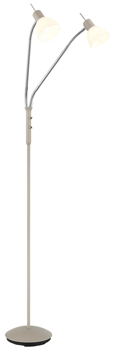 Globo DAYTONA Floor lamp - metal sand colored matt - glass opal