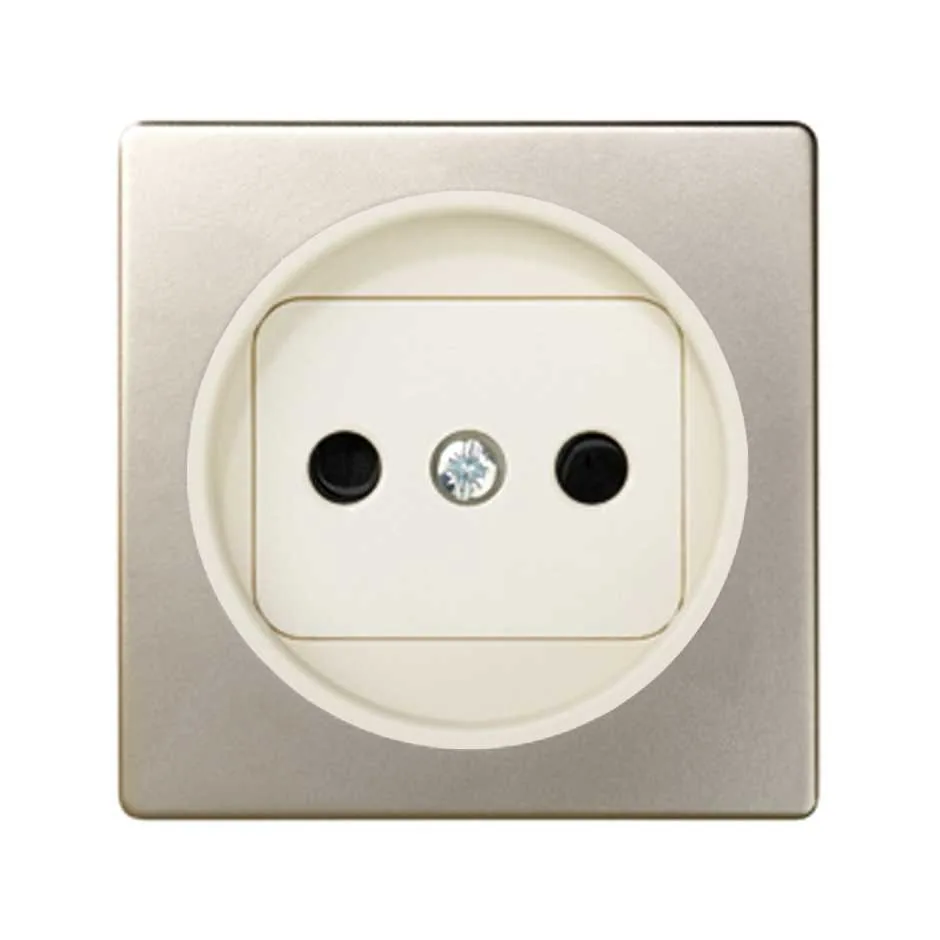 Simon Cover with safety device for Two-pole socket outlet champagne Simon 82