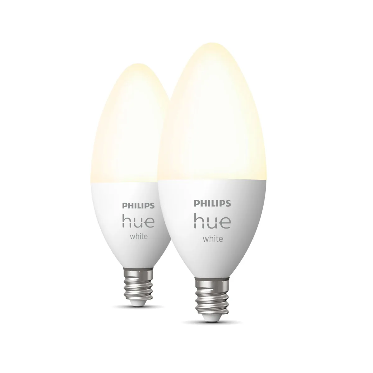 Signify Hue 2-pack E12 B39 Candle LED Bulbs - White
