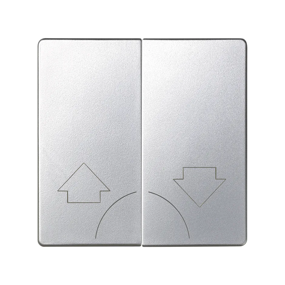Simon Double rocker for blinds mechanism without security latching cold aluminium Simon 82 Detail