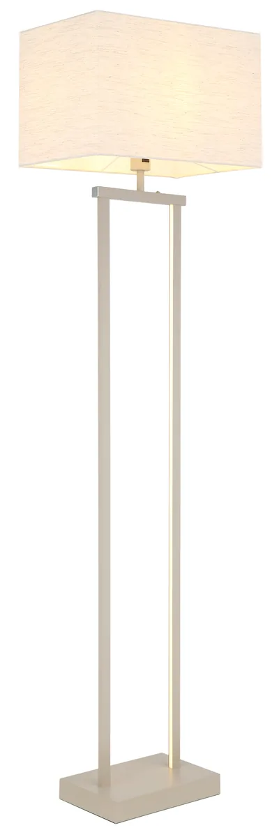 Globo SYDNEY Floor lamp - metal sand colored matt - linen natural color