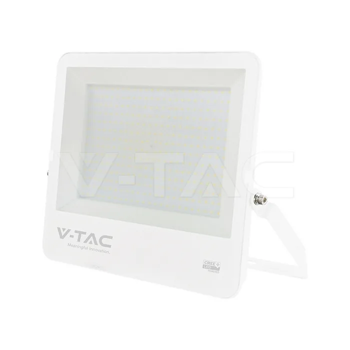 V-Tac 300W LED Floodlight CREE Chip White Body Grey Glass 6500K 135lm/W