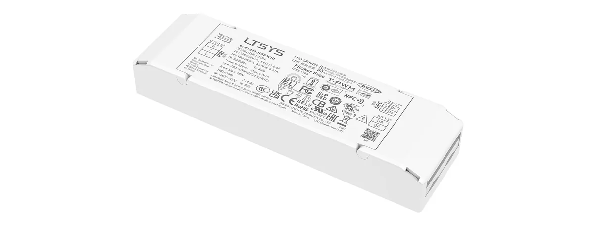 LTECH 40W 300-1050mA NFC CC DALI-2 DT6 LED driver SE-40-300-1050-W1D