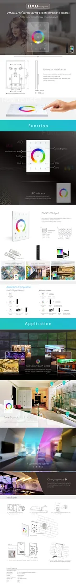LTECH RGBW Touch Panel Controller UX8