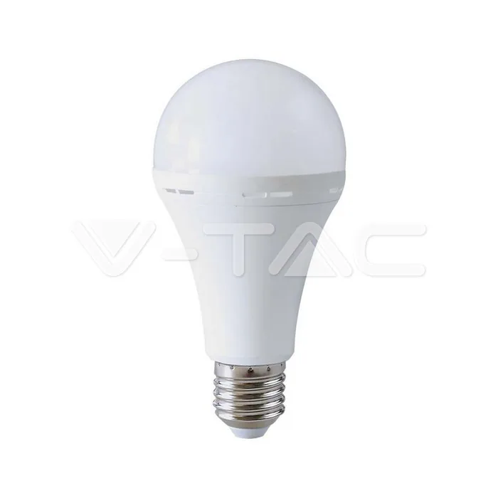 V-Tac LED Bulb 12W E27 A80 Plastic Emergency Lamp 4000K