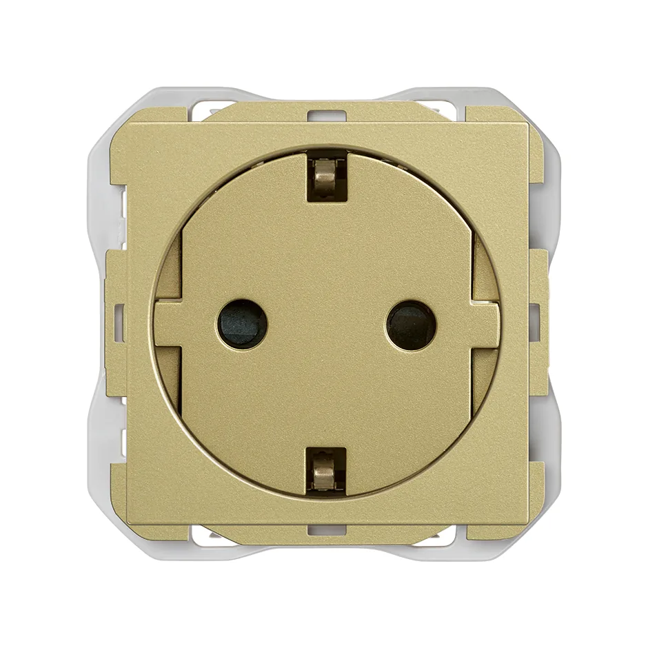 Simon Clean modular schuko socket outlet 16A 250 V~ with screw terminal system bronze Simon 270