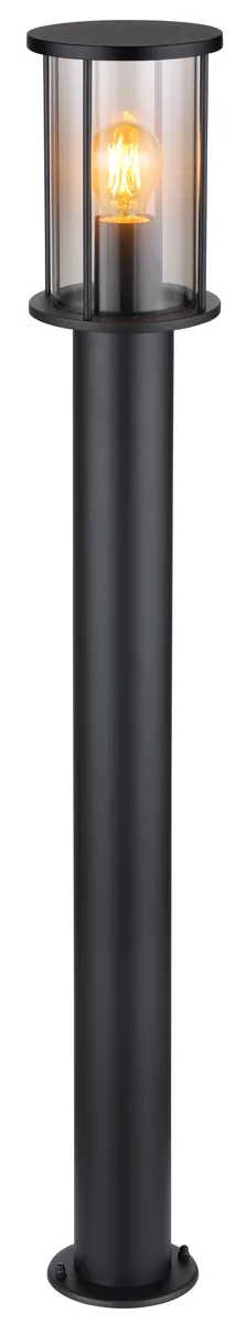 Globo GRACEY Outdoor Light - stainless steel black matt - glass smoke colored