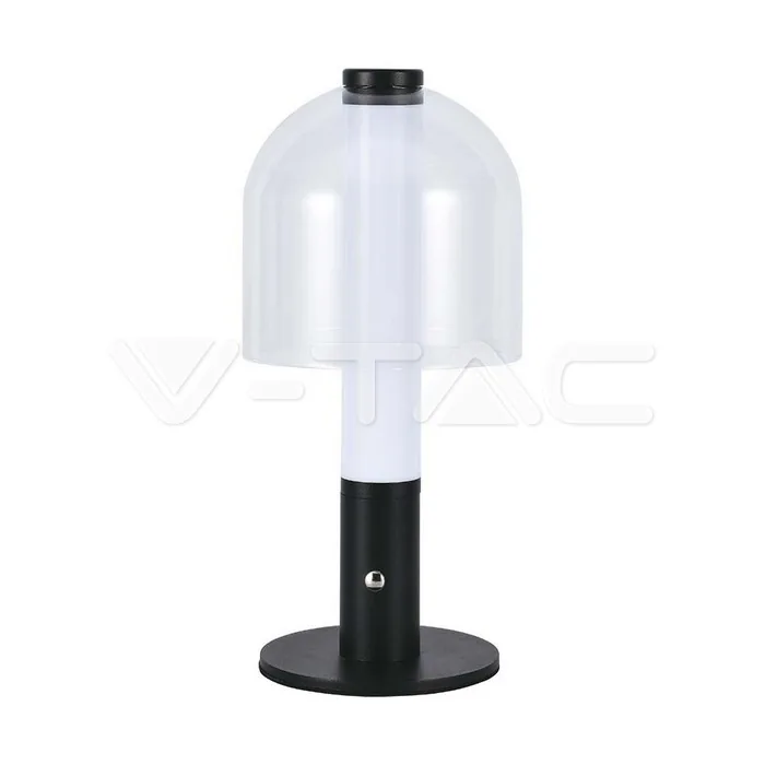 V-Tac LED Table Lamp 1800mAh Battery 140 x 300 3 in 1 Black, Transparent Glass