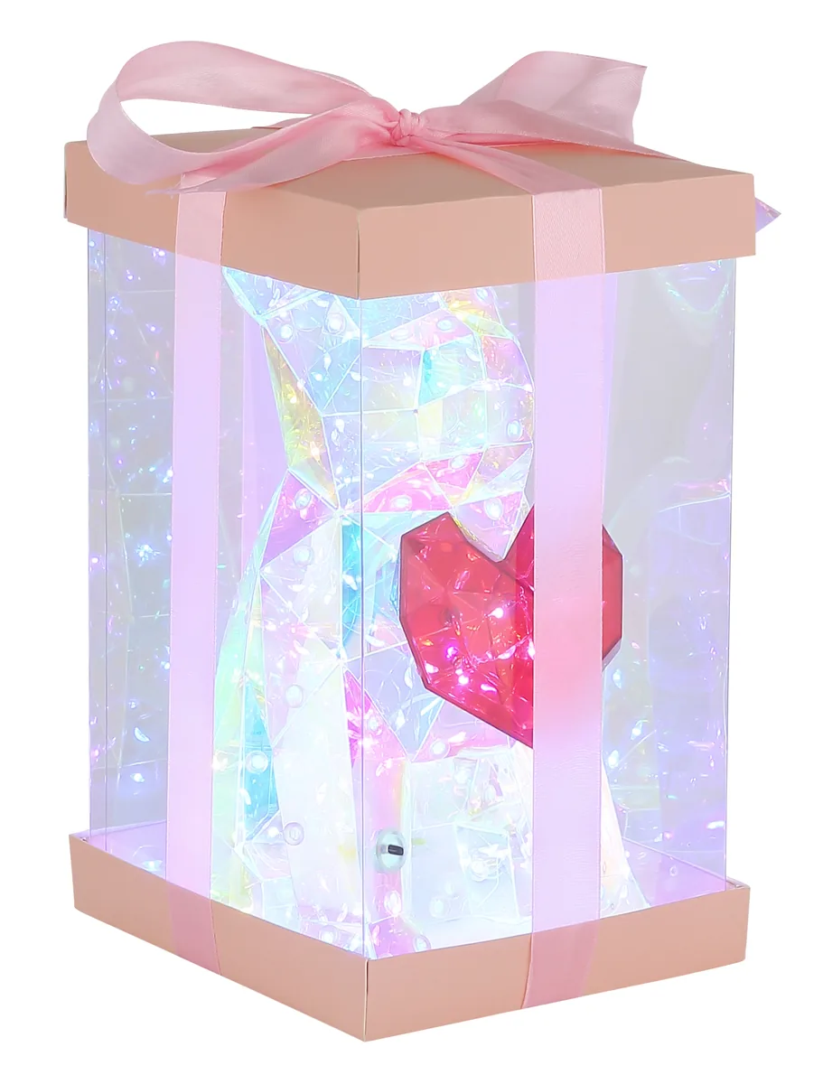 Globo BRONDAR table lamp - plastic clear crystal effect - plastic red crystal effect