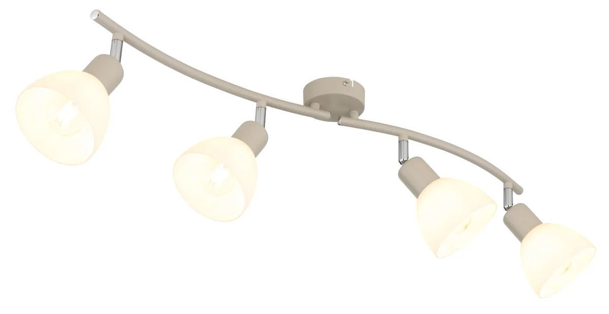 Globo DAYTONA spotlights - metal sand colored matt - glass opal