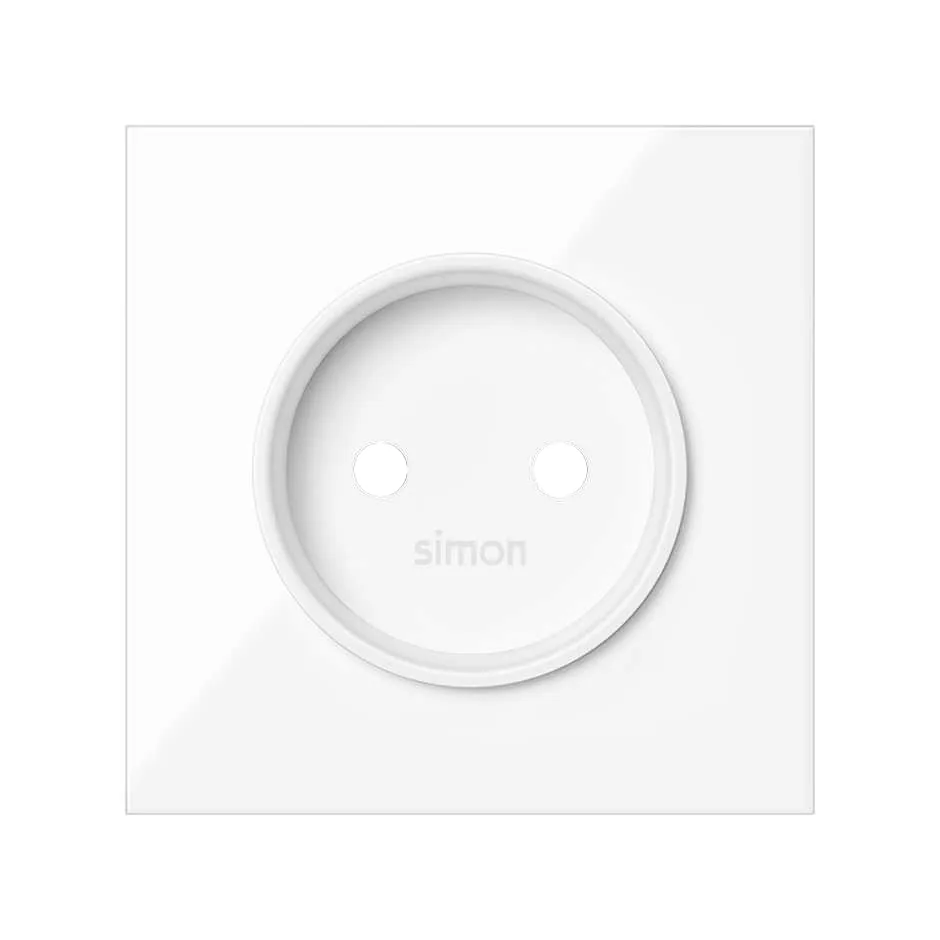 Simon Cover for bipolar socket outlet gloss white Simon 100
