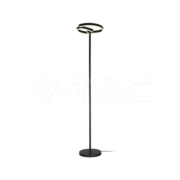 V-Tac 25W LED Decorative Floor Lamp D300 x H1420mm Sandy Black 4000K