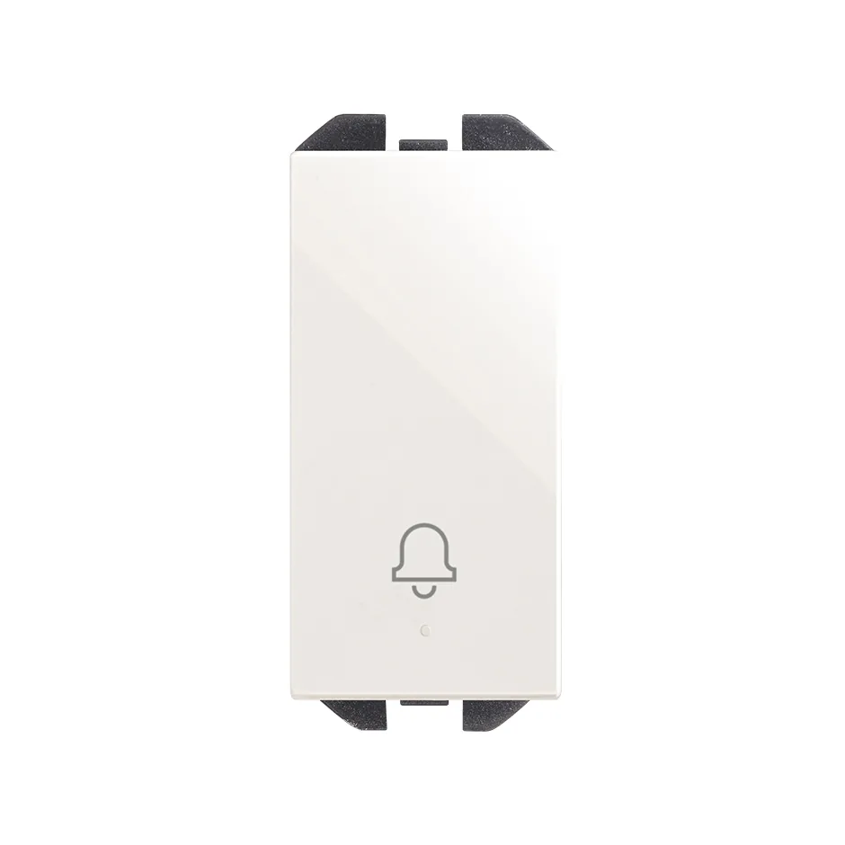 Simon Push-button switch with bell symbol 10AX 230V~ slender rocker and fast terminal connection system white Simon 270