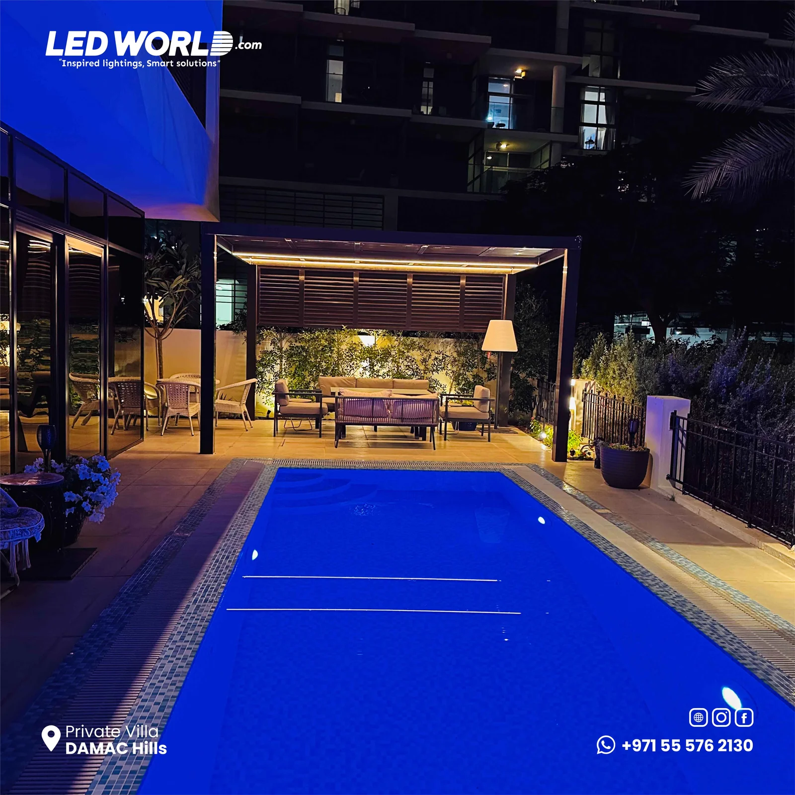 Damac Hills – Private Villa – residential lighting by LEDWORLD – photo 4