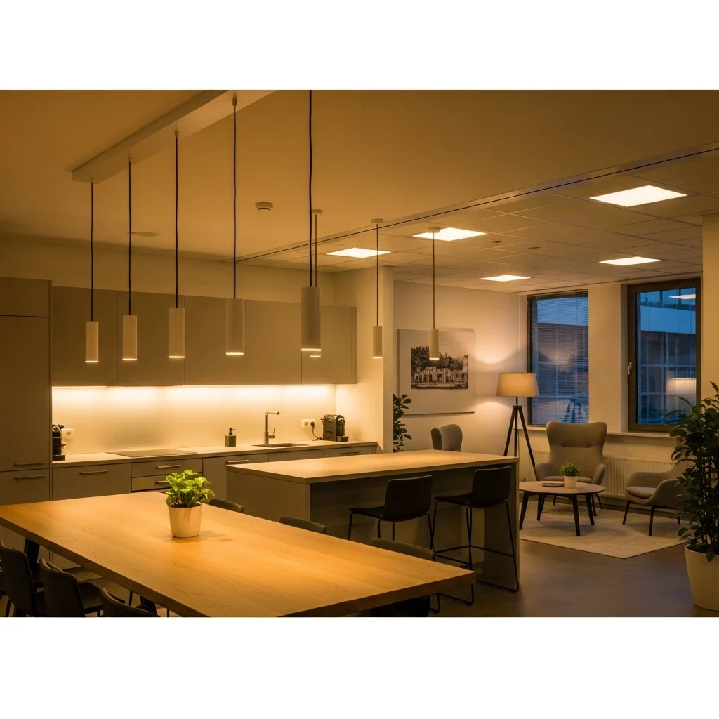 Layered lighting in a luxury hotel guest room: cove, task, and ambient light working together.