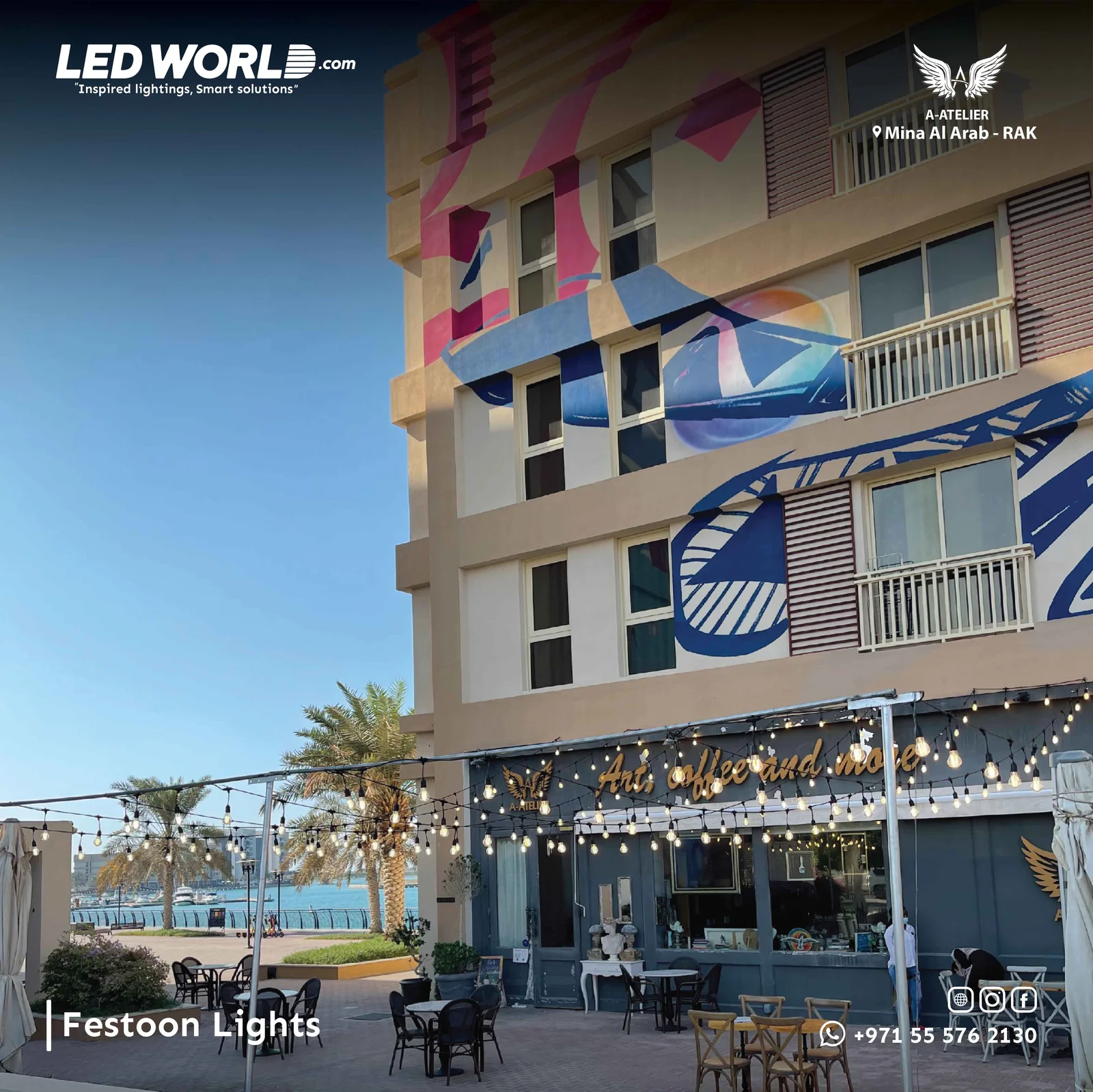 A-atlier Art And Coffee – hospitality lighting by LEDWORLD in UAE – photo 2