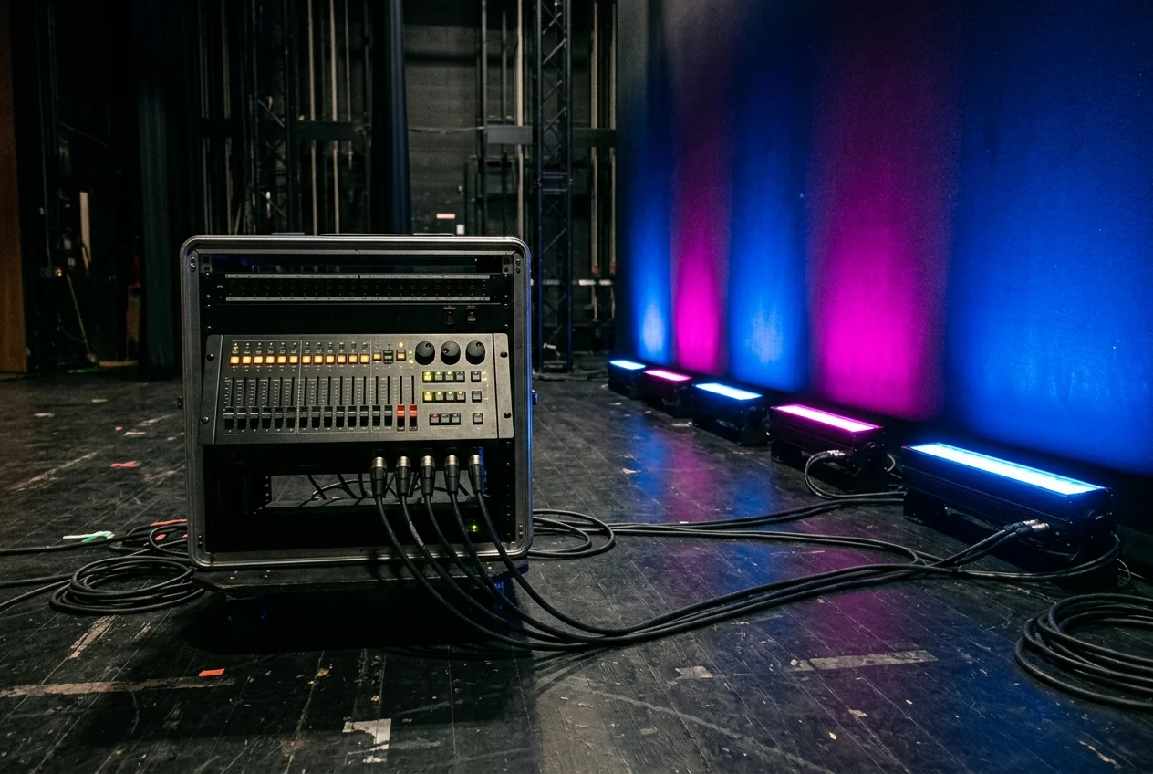 DMX System Design — Universes, Wiring & Fixtures