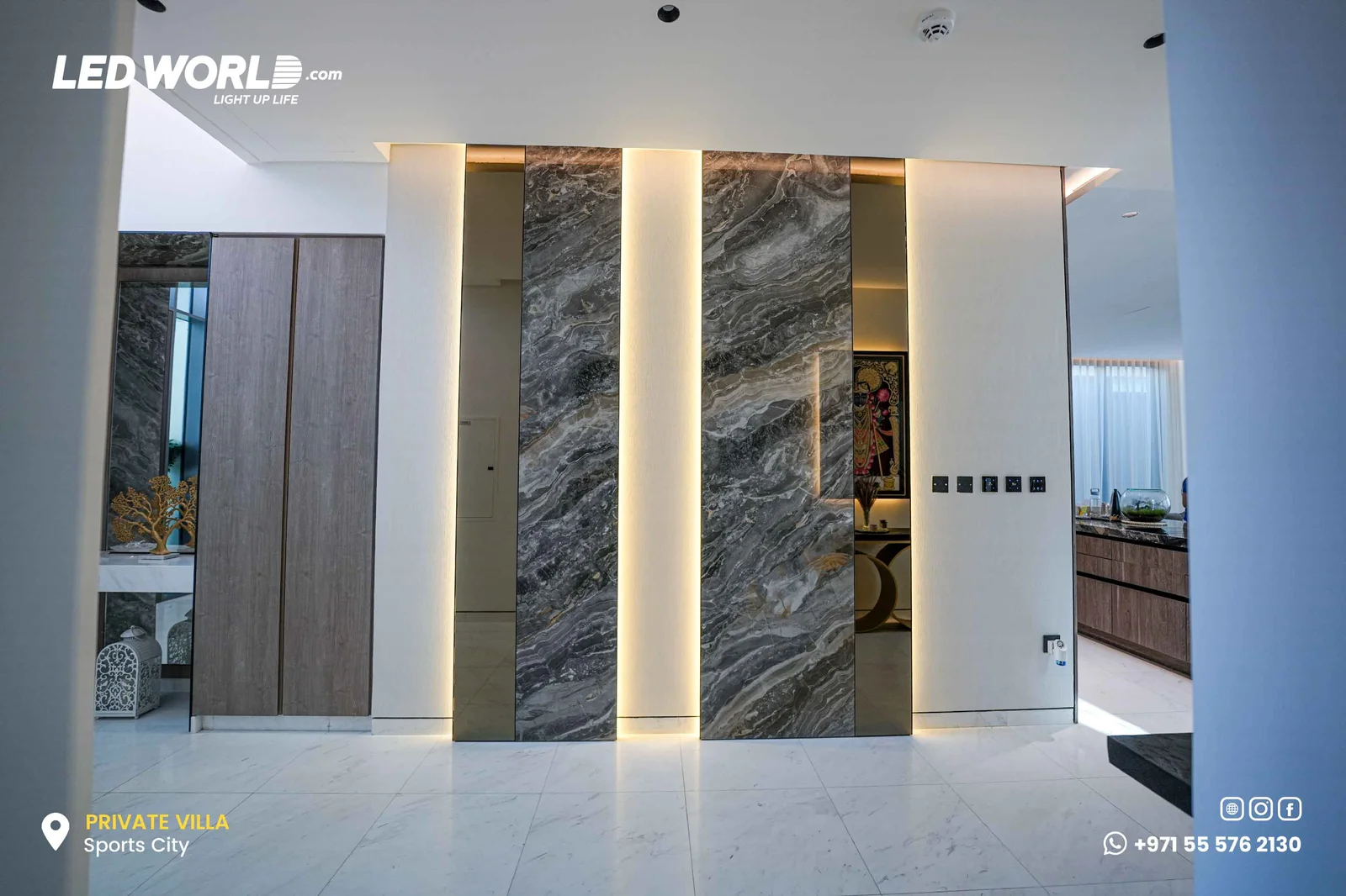 Private Villa – Abu Dhabi – residential lighting by LEDWORLD – photo 2