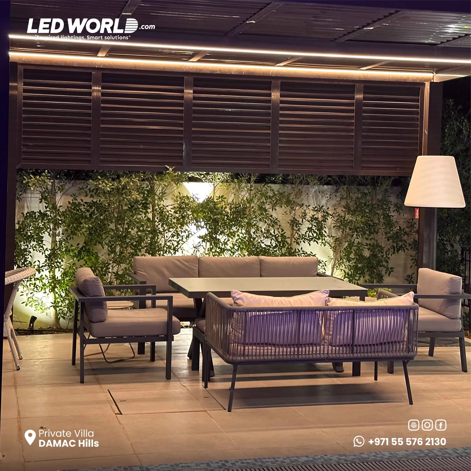 Damac Hills – Private Villa – residential lighting by LEDWORLD – photo 8