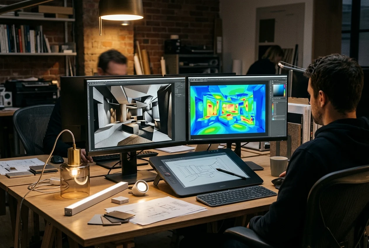 AI in Lighting Design — Generative Design, Optimization & Visualization