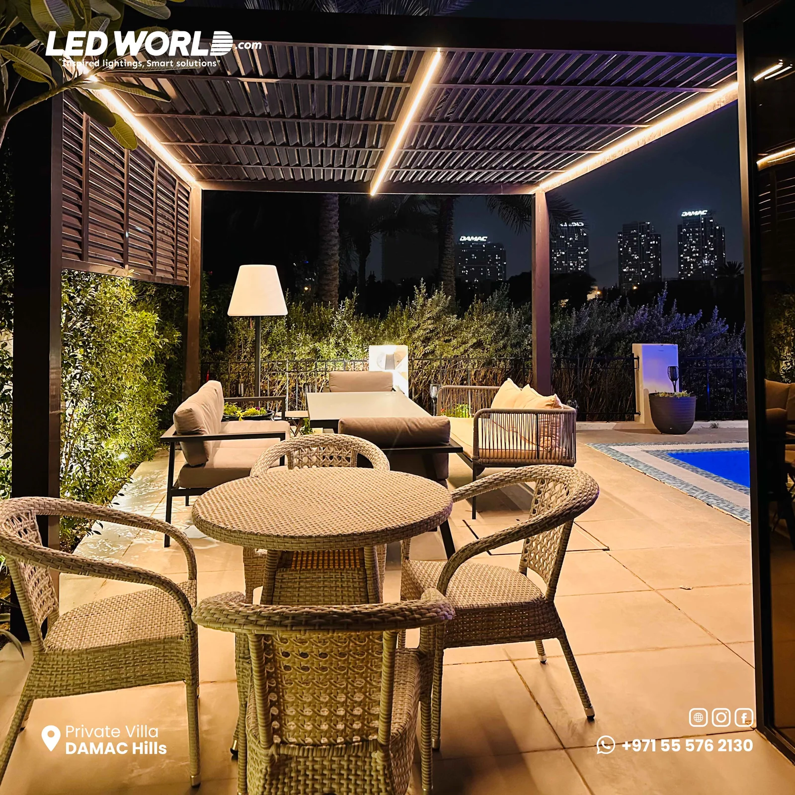 Damac Hills – Private Villa – residential lighting by LEDWORLD – photo 2