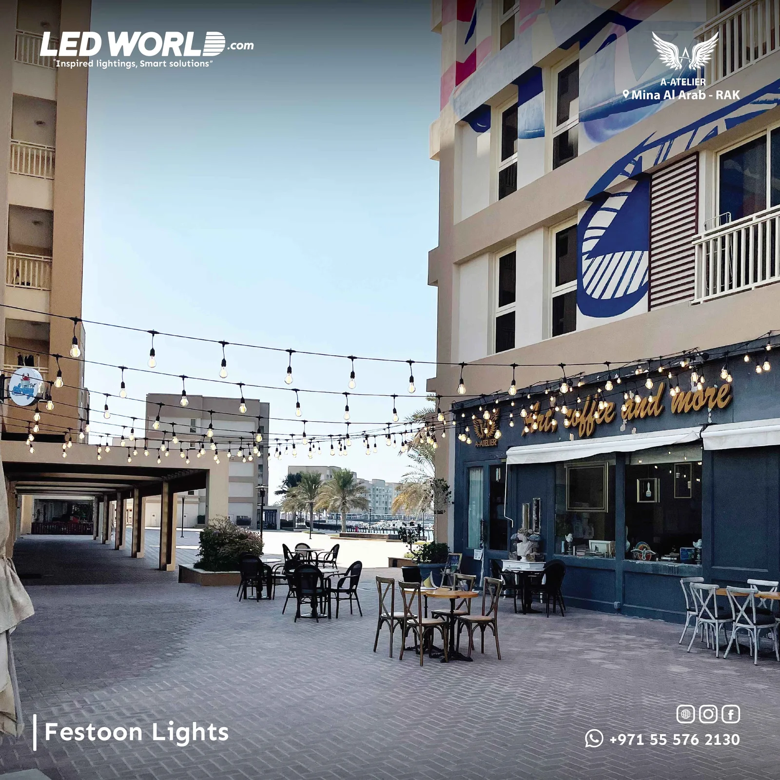 A-atlier Art And Coffee – hospitality lighting by LEDWORLD in UAE – photo 3