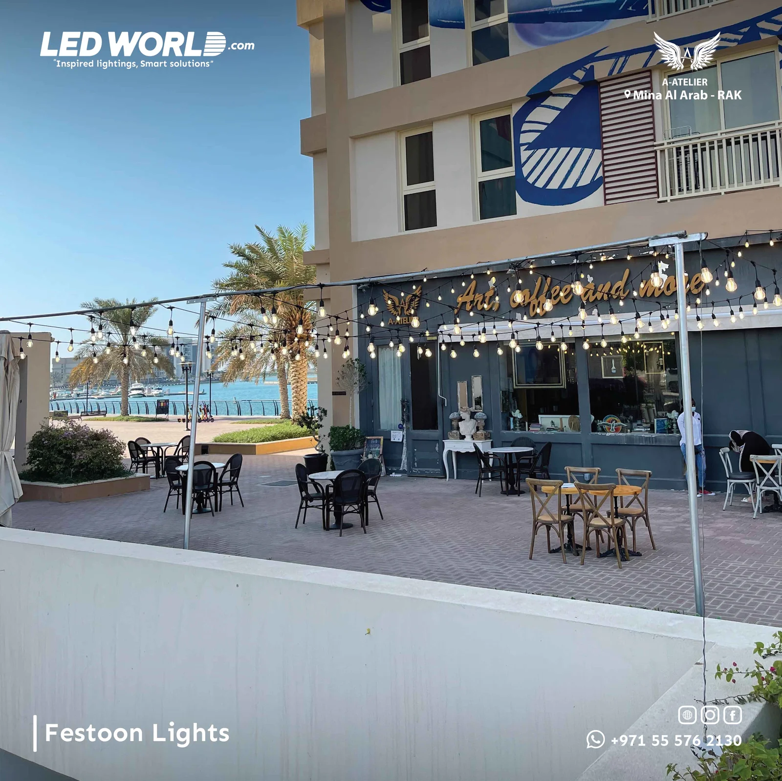 A-atlier Art And Coffee – hospitality lighting by LEDWORLD in UAE – photo 4