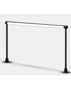 LUCENA CEILING LAMP - METAL BLACK MATT - ACRYLIC OPAL
